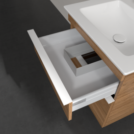 Тумба под раковину Villeroy & Boch Venticello 55,3х50,2 см ДСП дуб канзас/ручка алюминий белый A92302RH
