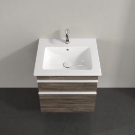 Тумба под раковину Villeroy & Boch Venticello 55,3х50,2 см ДСП каменный дуб/ручка алюминий белый A92302RK