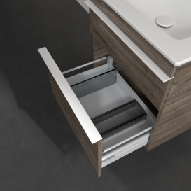 Тумба под раковину Villeroy & Boch Venticello 55,3х50,2 см ДСП каменный дуб/ручка алюминий белый A92302RK