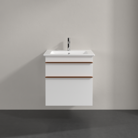 Тумба под раковину Villeroy & Boch Venticello 55,3х50,2 см МДФ глянцевый белый/ручка медь A92305DH