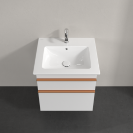 Тумба под раковину Villeroy & Boch Venticello 55,3х50,2 см МДФ глянцевый белый/ручка медь A92305DH