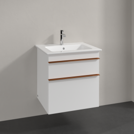 Тумба под раковину Villeroy & Boch Venticello 55,3х50,2 см МДФ глянцевый белый/ручка медь A92305DH