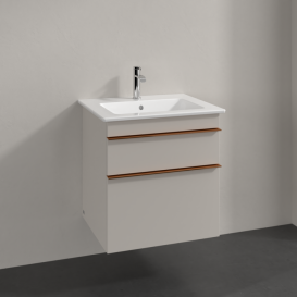 Тумба под раковину Villeroy & Boch Venticello 55,3х50,2 см ДСП мягкий серый/ручка медь A92305VK