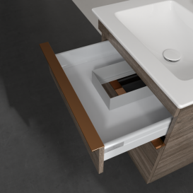 Тумба під раковину Villeroy & Boch Venticello 55,3х50,2 см ДСП кам'яний дуб/ручка мідь A92305RK