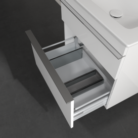 Тумба під раковину Villeroy & Boch Venticello 60,3х50,2 см МДФ глянсовий білий/ручка хром A92401DH