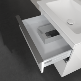 Тумба під раковину Villeroy & Boch Venticello 60,3х50,2 см МДФ глянсовий білий/ручка хром A92401DH