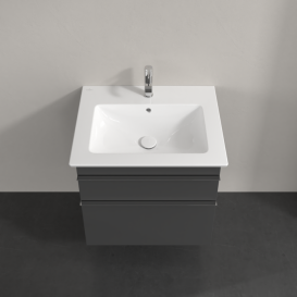 Тумба під раковину Villeroy & Boch Venticello 60,3х50,2 см МДФ глянсовий сірий/ручка хром A92401FP