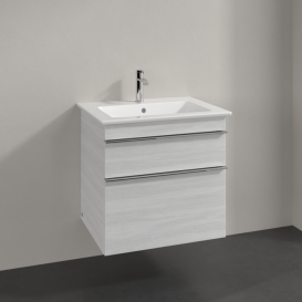 Тумба под раковину Villeroy & Boch Venticello 60,3х50,2 см ДСП/МДФ белое дерево/ручка хром A92401E8