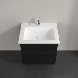 Тумба под раковину Villeroy & Boch Venticello 60,3х50,2 см МДФ черный матовый лак/ручка хром A92401PD