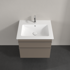 Тумба под раковину Villeroy & Boch Venticello 60,3х50,2 ДСП трюфель серый/ручка хром A92401VG