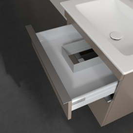 Тумба под раковину Villeroy & Boch Venticello 60,3х50,2 ДСП трюфель серый/ручка хром A92401VG