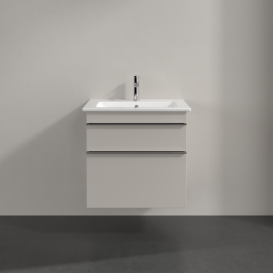 Тумба під раковину Villeroy & Boch Venticello 60,3х50,2 см ДСП м'який сірий/ручка хром A92401VK