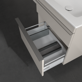 Тумба під раковину Villeroy & Boch Venticello 60,3х50,2 см ДСП м'який сірий/ручка хром A92401VK