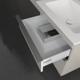 Тумба під раковину Villeroy & Boch Venticello 60,3х50,2 см ДСП м'який сірий/ручка хром A92401VK