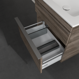 Тумба під раковину Villeroy & Boch Venticello 60,3х50,2 см ДСП кам'яний дуб/ручка хром A92401RK