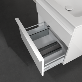 Тумба под раковину Villeroy & Boch Venticello 60,3х50,2 см МДФ глянцевый белый/ручка алюминий белый A92402DH