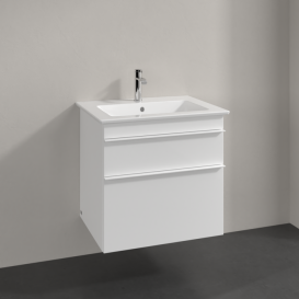 Тумба под раковину Villeroy & Boch Venticello 60,3х50,2 см МДФ глянцевый белый/ручка алюминий белый A92402DH