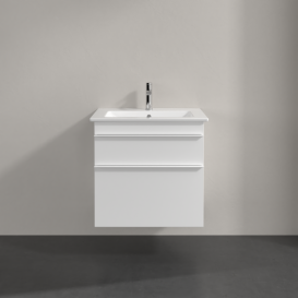 Тумба под раковину Villeroy & Boch Venticello 60,3х50,2 см ДСП/МДФ белый матовый/ручка алюминий белый A92402MS