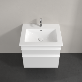 Тумба под раковину Villeroy & Boch Venticello 60,3х50,2 см ДСП/МДФ белый матовый/ручка алюминий белый A92402MS