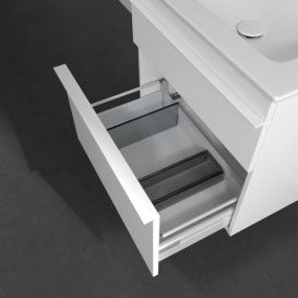 Тумба под раковину Villeroy & Boch Venticello 60,3х50,2 см ДСП/МДФ белый матовый/ручка алюминий белый A92402MS