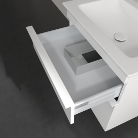 Тумба под раковину Villeroy & Boch Venticello 60,3х50,2 см ДСП/МДФ белый матовый/ручка алюминий белый A92402MS