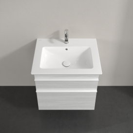 Тумба под раковину Villeroy & Boch Venticello 60,3х50,2 см ДСП/МДФ белое дерево/ручка алюминий белый A92402E8