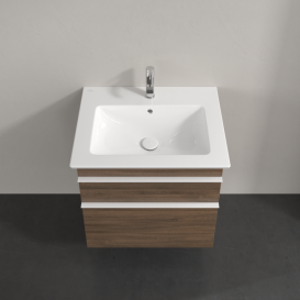 Тумба под раковину Villeroy & Boch Venticello 60,3х50,2 см ДСП дуб аризона/ручка алюминий белый A92402VH