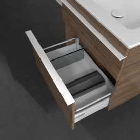 Тумба под раковину Villeroy & Boch Venticello 60,3х50,2 см ДСП дуб аризона/ручка алюминий белый A92402VH