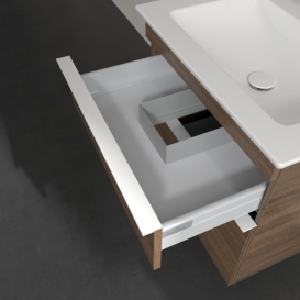 Тумба под раковину Villeroy & Boch Venticello 60,3х50,2 см ДСП дуб аризона/ручка алюминий белый A92402VH