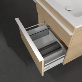 Тумба під раковину Villeroy & Boch Venticello 60,3х50,2 см ДСП північний дуб/ручка алюміній білий A92402VJ