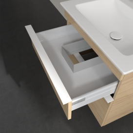 Тумба під раковину Villeroy & Boch Venticello 60,3х50,2 см ДСП північний дуб/ручка алюміній білий A92402VJ