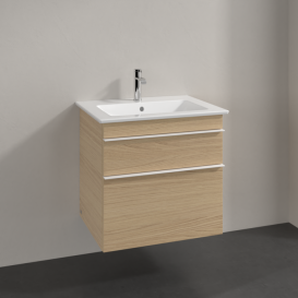 Тумба під раковину Villeroy & Boch Venticello 60,3х50,2 см ДСП північний дуб/ручка алюміній білий A92402VJ