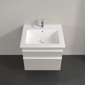 Тумба під раковину Villeroy&Boch Venticello 60,3х50,2 см ДСП м'який сірий/ручка алюміній білий A92402VK