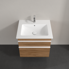 Тумба під раковину Villeroy & Boch Venticello 60,3х50,2 см ДСП дуб канзас/ручка алюміній білий A92402RH