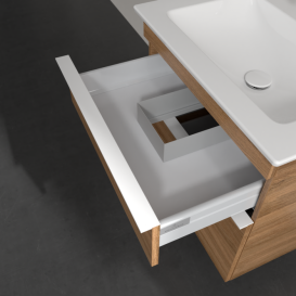 Тумба під раковину Villeroy & Boch Venticello 60,3х50,2 см ДСП дуб канзас/ручка алюміній білий A92402RH