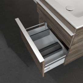 Тумба под раковину Villeroy & Boch Venticello 60,3х50,2 см ДСП каменный дуб/ручка алюминий белый A92402RK