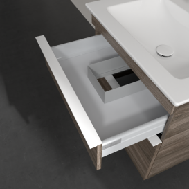 Тумба под раковину Villeroy & Boch Venticello 60,3х50,2 см ДСП каменный дуб/ручка алюминий белый A92402RK