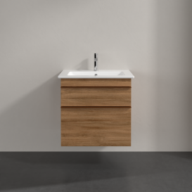 Тумба под раковину Villeroy & Boch Venticello 60,3х50,2 см ДСП дуб канзас/ручка медь A92405RH