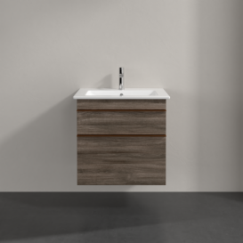 Тумба под раковину Villeroy & Boch Venticello 60,3х50,2 см ДСП каменный дуб/ручка медь A92405RK