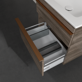 Тумба под раковину Villeroy & Boch Venticello 60,3х50,2 см ДСП каменный дуб/ручка медь A92405RK