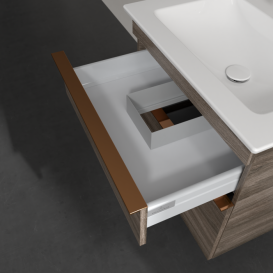 Тумба под раковину Villeroy & Boch Venticello 60,3х50,2 см ДСП каменный дуб/ручка медь A92405RK