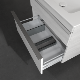 Тумба под раковину Villeroy & Boch Venticello 75,3х50,2 см ДСП/МДФ белое дерево/ручка хром A92501E8