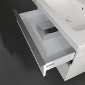 Тумба под раковину Villeroy & Boch Venticello 75,3х50,2 см ДСП/МДФ белое дерево/ручка хром A92501E8