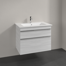 Тумба под раковину Villeroy & Boch Venticello 75,3х50,2 см ДСП/МДФ белое дерево/ручка хром A92501E8