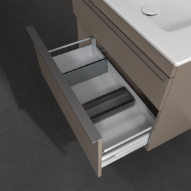 Тумба під раковину Villeroy & Boch Venticello 75,3х50,2  ДСП трюфель сірий/ручка хром A92501VG