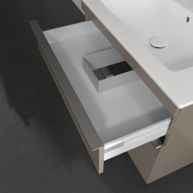 Тумба під раковину Villeroy & Boch Venticello 75,3х50,2  ДСП трюфель сірий/ручка хром A92501VG