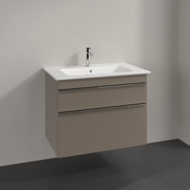 Тумба під раковину Villeroy & Boch Venticello 75,3х50,2  ДСП трюфель сірий/ручка хром A92501VG