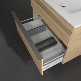 Тумба під раковину Villeroy & Boch Venticello 75,3х50,2 см ДСП північний дуб/ручка хром A92501VJ