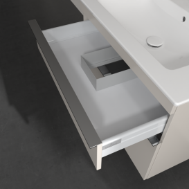 Тумба под раковину Villeroy & Boch Venticello 75,3х50,2 см ДСП мягкий серый/ручка хром A92501VK