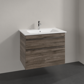 Тумба під раковину Villeroy & Boch Venticello 75,3х50,2 см ДСП кам'яний дуб/ручка хром A92501RK